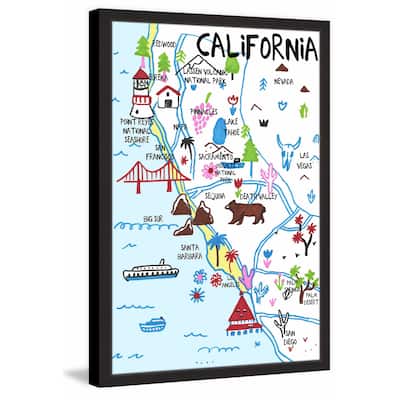 'Diverse California II' Framed Painting Print - Multi-Color