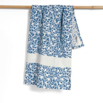 Green - Handloom Block Printed Cotton Bindaas Towel 26