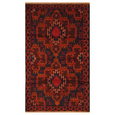 Handmade Tribal Balouchi Wool Rug (Afghanistan) - 2'8 x 4'7