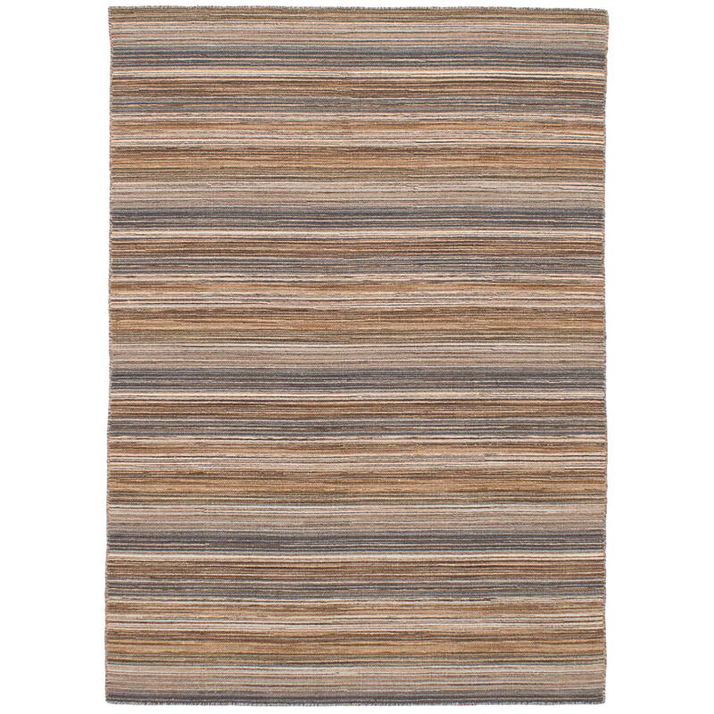 Flat-weave Manhattan Blue, Red Wool Kilim
