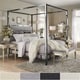 preview thumbnail 2 of 4, Solivita Black Nickel Canopy Bed by iNSPIRE Q Bold