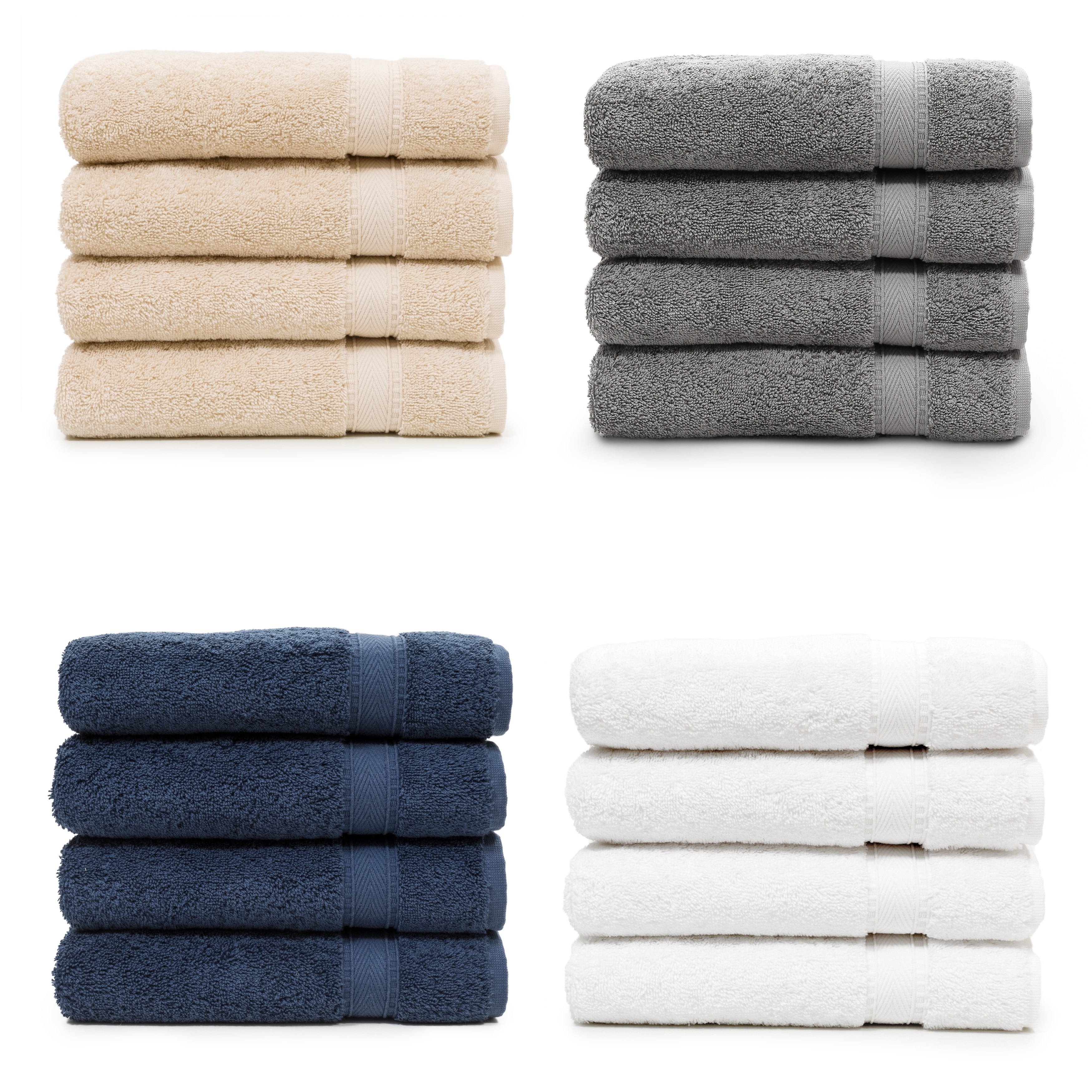 Blue 23A 2 PACK Hotel Style Turkish Cotton  Hand Towel