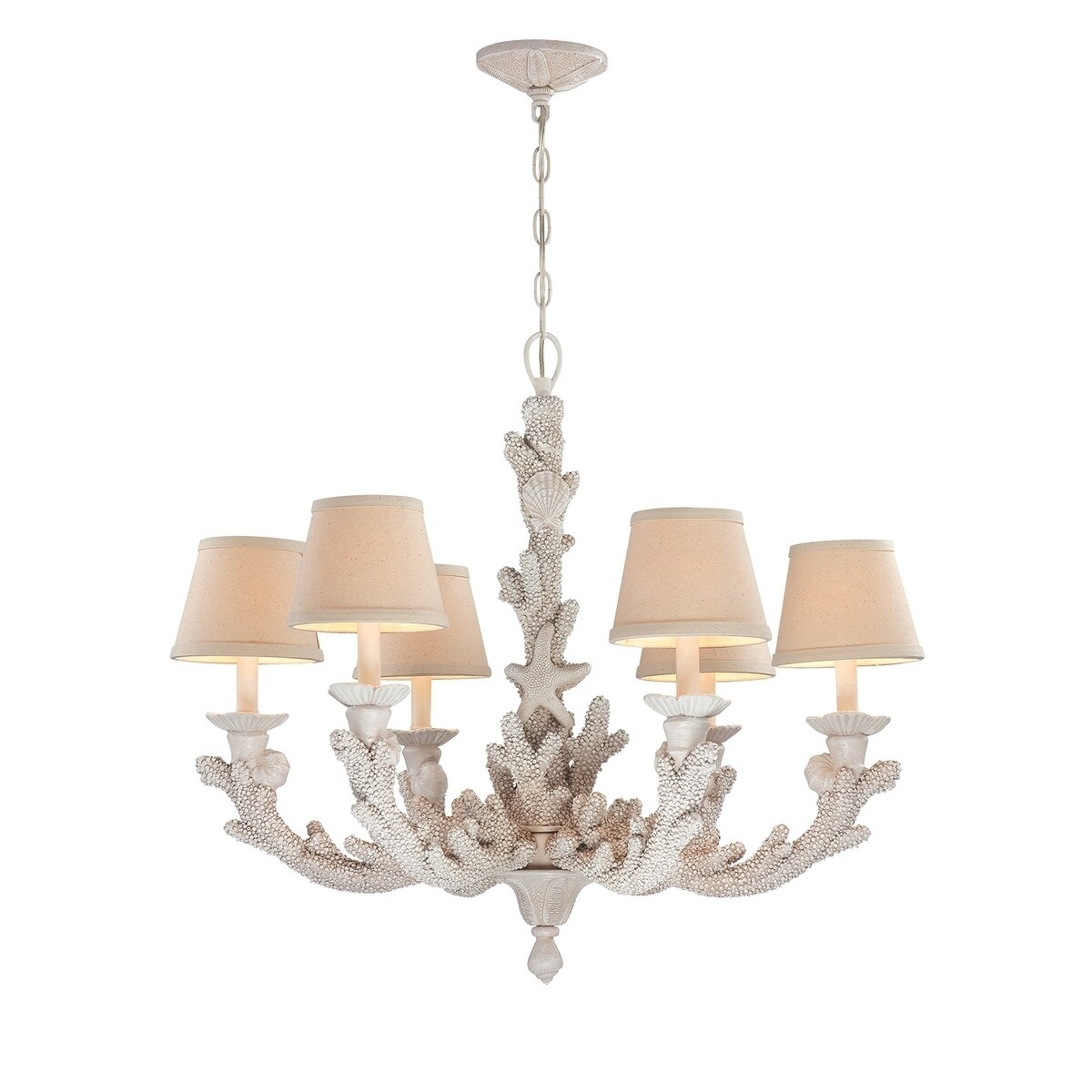 Seahaven Coral Six-Light Chandelier 24" high - Chandeliers For Bedrooms by Overstock.com