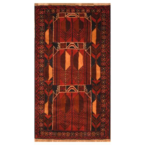 Handmade One-of-a-Kind Balouchi Wool Rug (Afghanistan) - 2'9 x 4'11