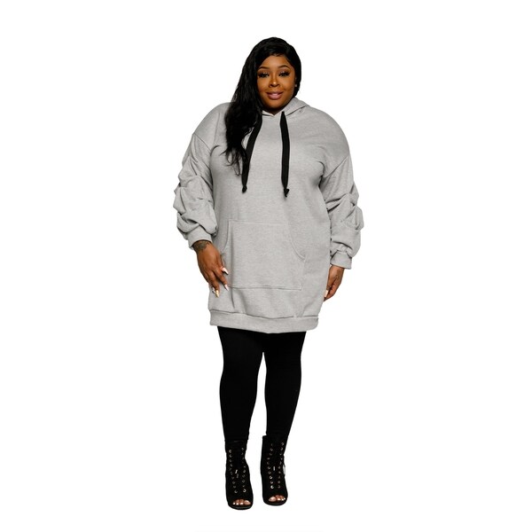 plus size hoodie sweater dress