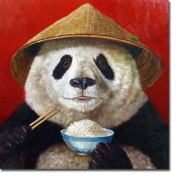 slide 1 of 1, Panda by Lucia Heffernan Gallery-Wrapped Canvas Giclee Art