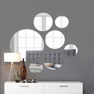 Round Mirrors Online At Our Best Decorative Round Wall Mirror Mounted Orted Sizes Silver 1 Large 10 3 Medium