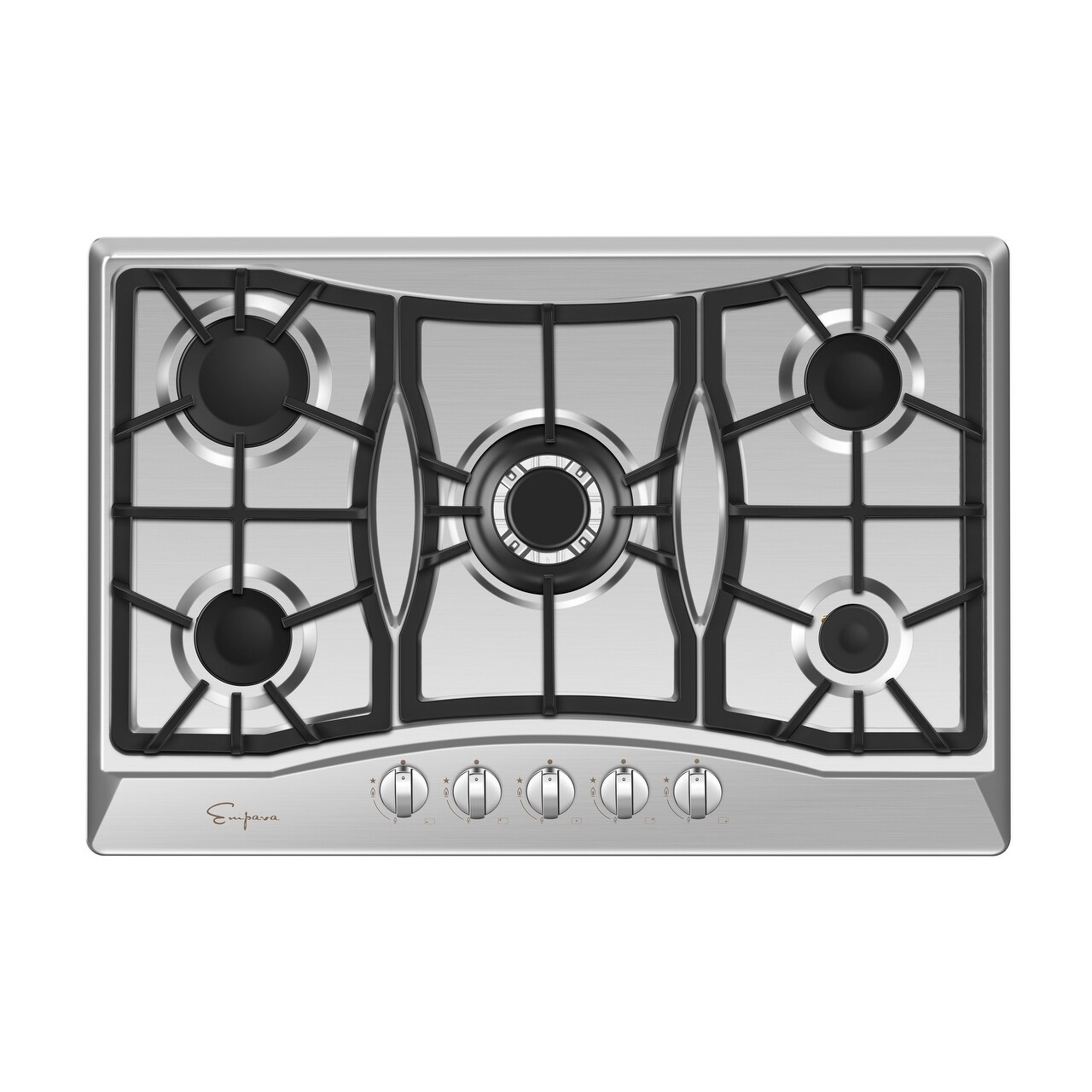 Shop Empava 30 In Gas Cooktop Stainless Steel Built In 5 Sabaf