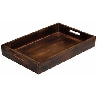 Wood Serving Platters Trays Online At Our Best Traditionaly Designed Sy Wooden Serving Tray With Handles Brown
