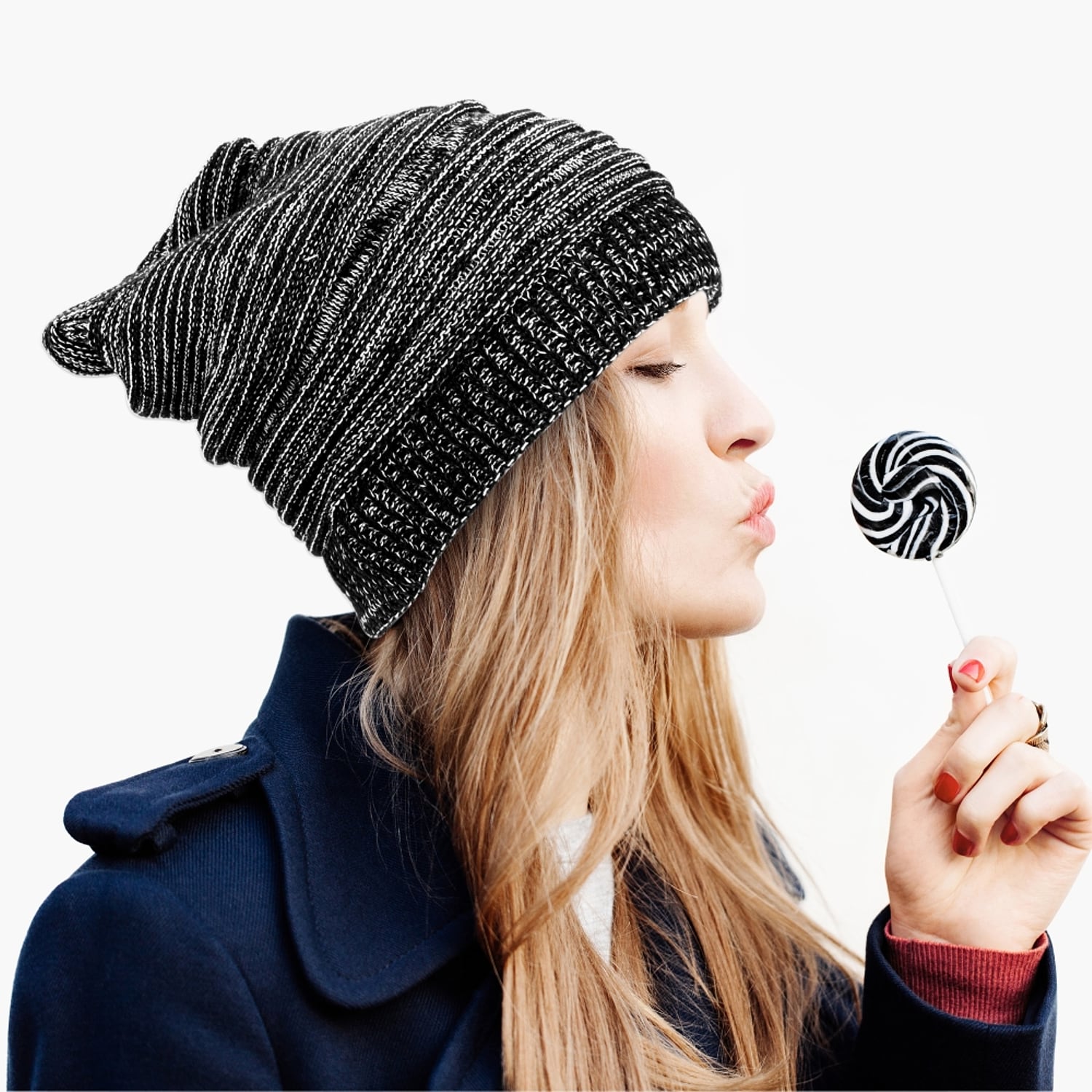 Womens Oversized Baggy Thick Warm Cap Hat Skully Cable Knit Slouchy Beanie