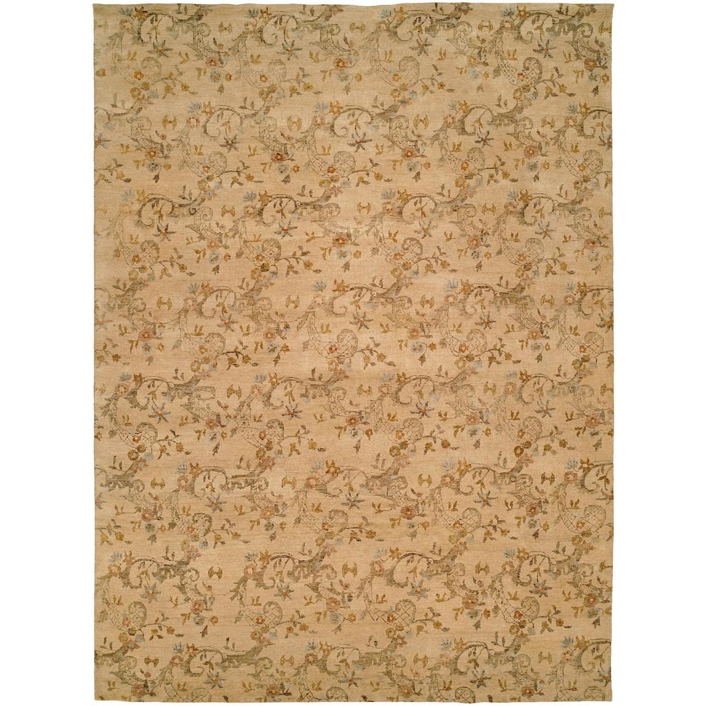 Royal Manner Estates Sandy Wool Hand-knotted Area Rug