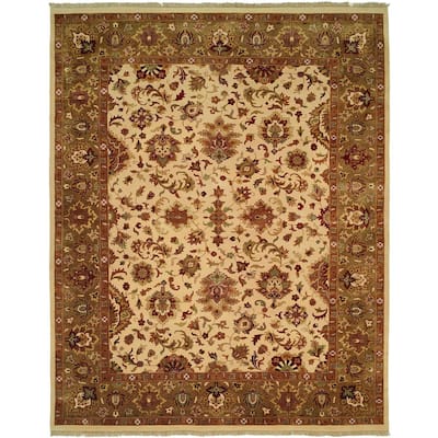 Royale Camel Wool Hand-knotted Area Rug