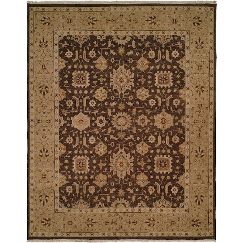 Sierra Brown/Ivory Wool Soumak Area Rug