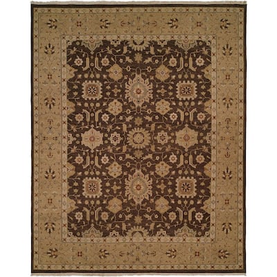 Sierra Brown/Ivory Wool Soumak Area Rug