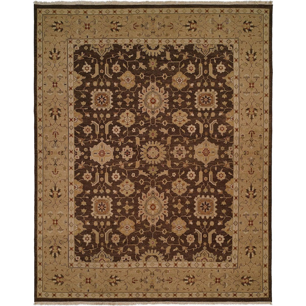 Sierra Brown/Ivory Wool Soumak Area Rug