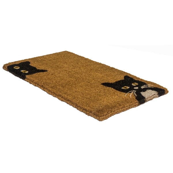 Plaid Large Woven Coconut Fiber Doormat