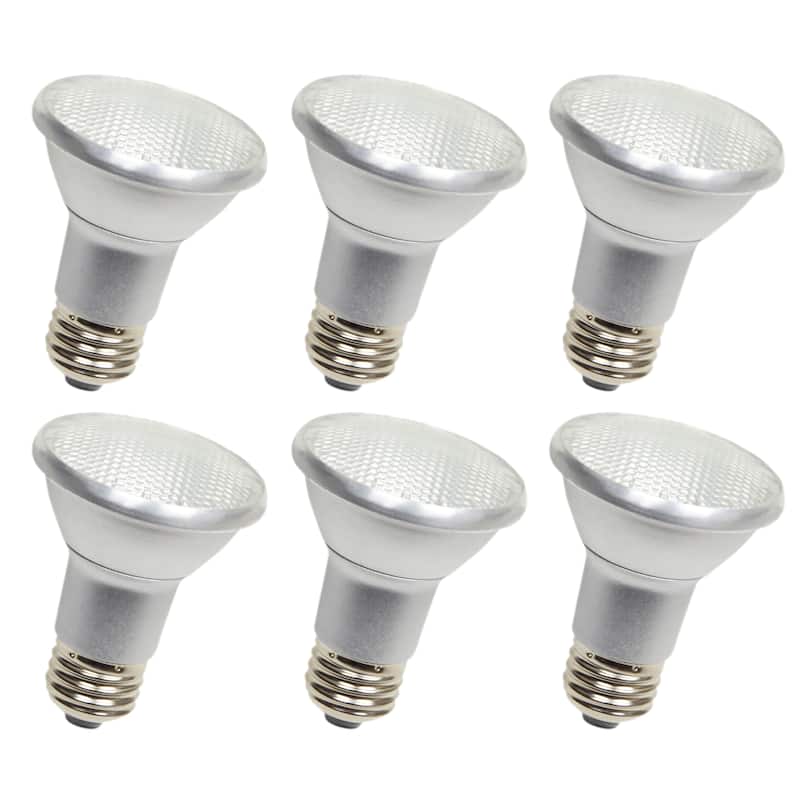 Led par20, 5000k, 40-deg , cri80, es, ul, 7w, 50w equivalent, 25000hrs, lm550, dimmable,input voltage 120v 6 pack