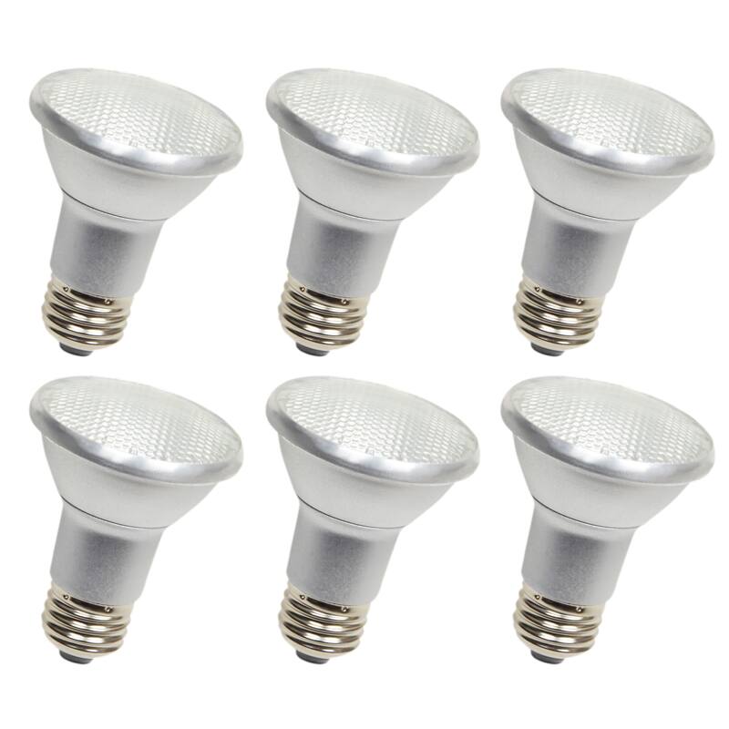 Led par20, 5000k, 40-deg , cri80, es, ul, 7w, 50w equivalent, 25000hrs, lm550, dimmable,input voltage 120v 6 pack