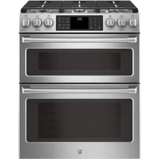 Ranges Ovens Online At Our Best Large Ge Café Series 30 Slide In Front Control Dual Fuel Double Oven With