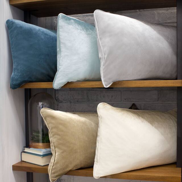 Jean Pierre Lucas Lumbar Velvet 2-Piece Throw Pillow Set