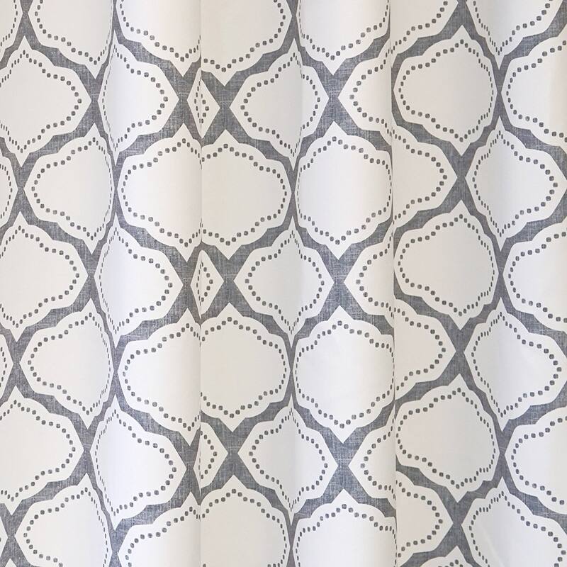 DriftAway Geo Trellis Room Darkening Grommet Top Window Curtain Panel Pair