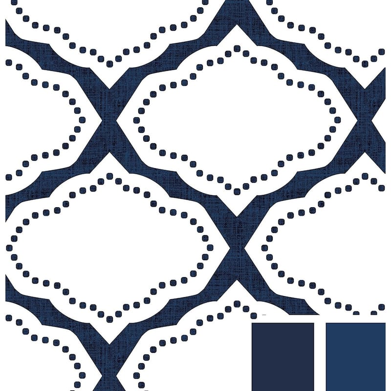 DriftAway Geo Trellis Room Darkening Grommet Top Window Curtain Panel Pair
