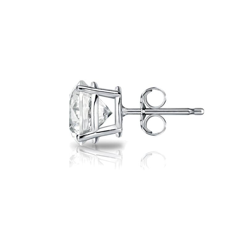 Auriya 14k Gold 1 1/6ct TDW Clarity-Enhanced Diamond Stud Earrings and Solitaire Diamond Necklace Set (H-I, I2-I3)