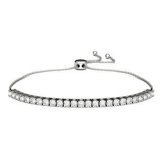 Moissanite Bracelets Online At Our Best Charles Colvard Sterling Silver 1 2ct Dew Forever Clic Moissanite Bolo Line Bracelet