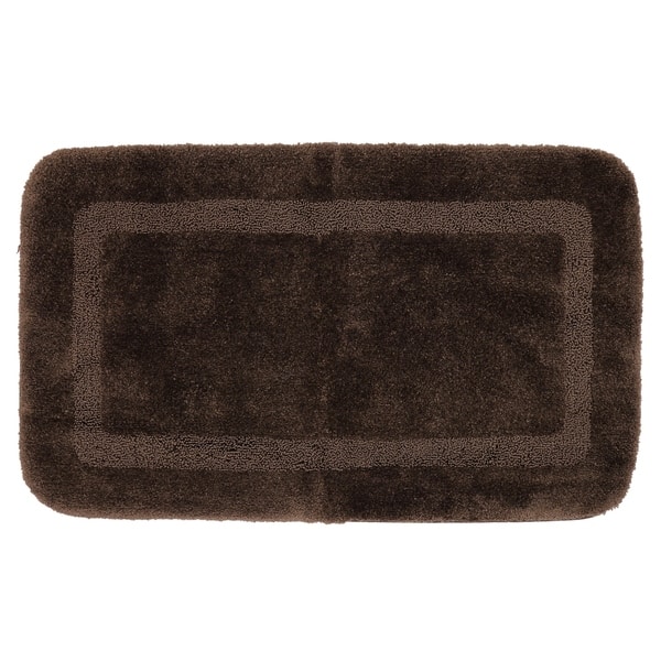 Facet Slip Resistant Plush Nylon Bath Rugs