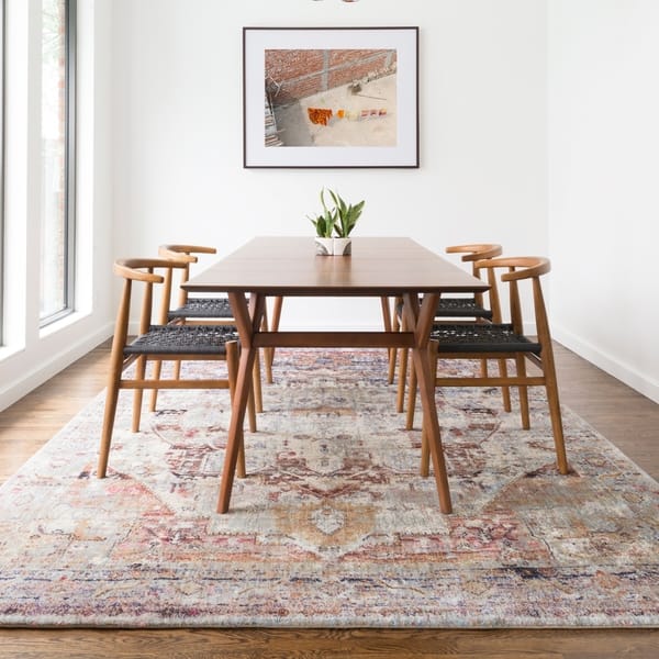 Shop Traditional Slate Multi Medallion Distressed Rug 12 X 15