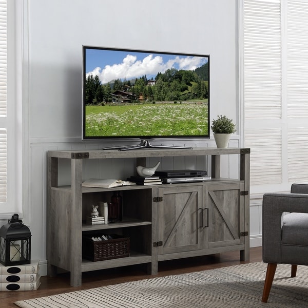 Shop The Gray Barn Kujawa 58\u0026quot; Barndoor TV Stand Console  58 x 16 x 33h  On Sale  Free 