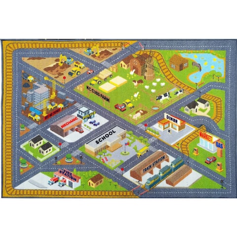 KC CUBS Road Map Educational Area Rug