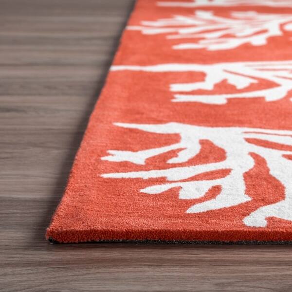 Addison Beaches Coastal Coral Reef Ivory Acrylic Area Rug 5 X 7 6 5 X7 6 Overstock 18827965 Product titlekas rugs coral 4164 ocean breeze indoor area rug. usd