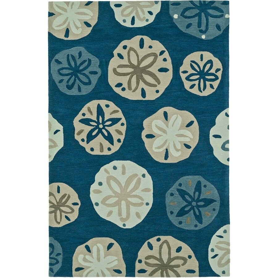 Addison Rugs Beaches Nautical Blue Ivory Sand Dollar Area Rug 8 X 10 X10 On 18827988 Addison Rugs Beaches Nautical Blue