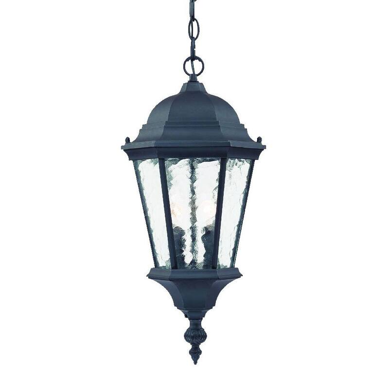 Acclaim Lighting Telfair Collection Hanging Lantern 2-Light Outdoor Matte Black Light Fixture