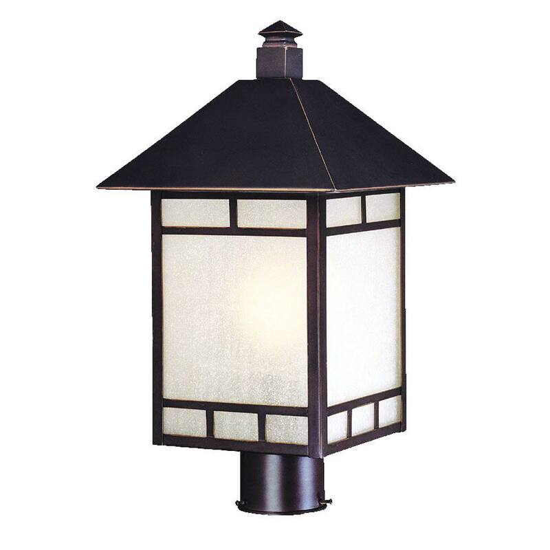 Acclaim Lighting Artisan Collection 1-Light Outdoor Architectural Bronze Post Mount Light Fixture
