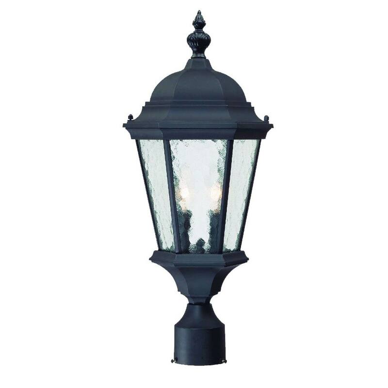 Acclaim Lighting Telfair Collection Post-Mount 2-Light Outdoor Matte Black Light Fixture