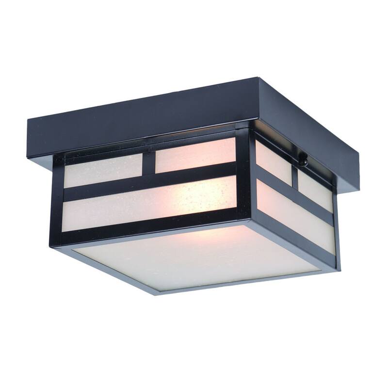 Acclaim Lighting Artisan Collection Ceiling-Mount 1-Light Outdoor Matte Black Light Fixture