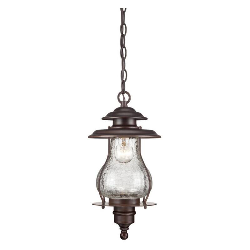 Acclaim Lighting Blue Ridge Collection Hanging Lantern 1-Light Outdoor Matte Black Light Fixture