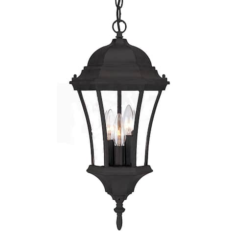 Acclaim Lighting Bryn Mawr Collection Hanging Lantern 3-Light Outdoor Matte Black Light Fixture