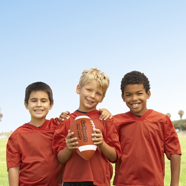 6 Pack of Youth Size Balls with Pump /& Carrying Bag GoSports Rubber Footballs