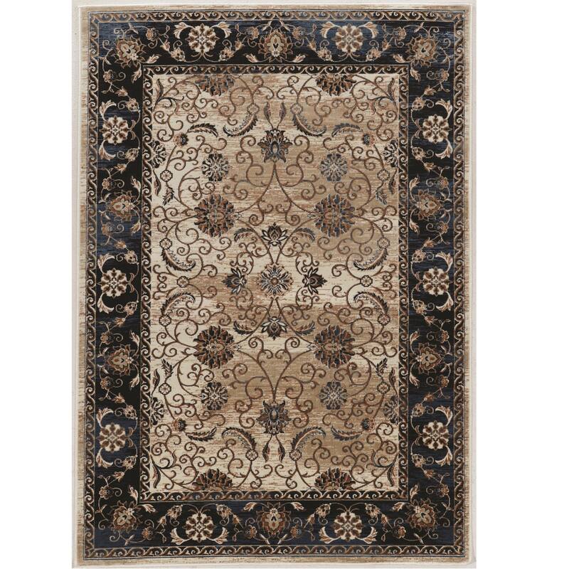 Vintage Collection Illussion Rug - 2' x 3' - Beige/Navy