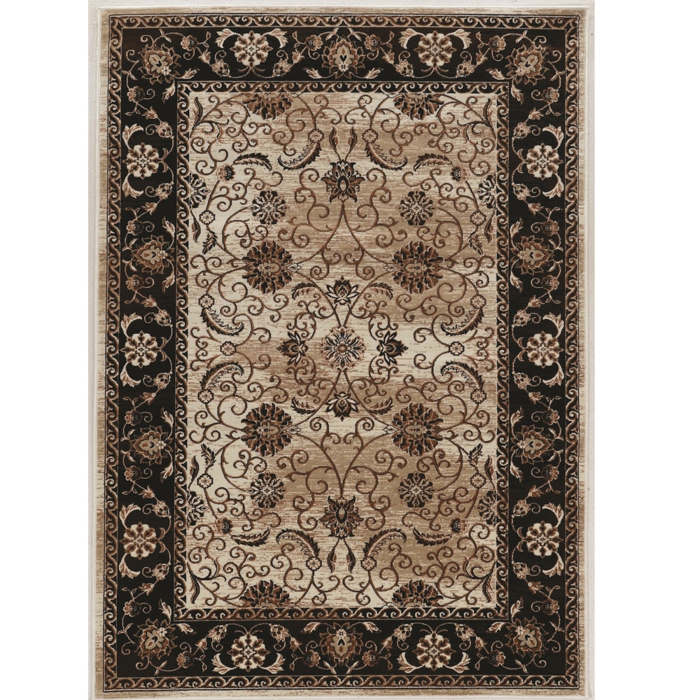 Brown 2' x 3' Linon Vintage Collection Belouch Beige Synthetic Rugs Brown 2' x 3' Linon Vintage Collection Belouch Beige Synthetic Rugs