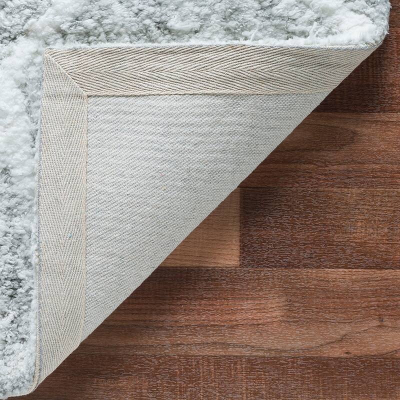 Pasargad Home Paris Shag Collection Hand-Woven Cotton Area Rug