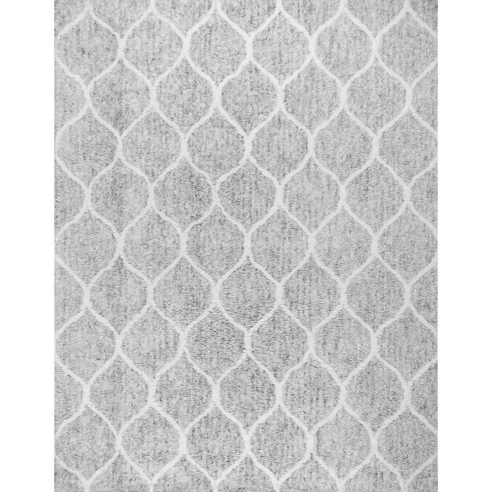 Pasargad Home Paris Shag Collection Hand-Woven Cotton Area Rug