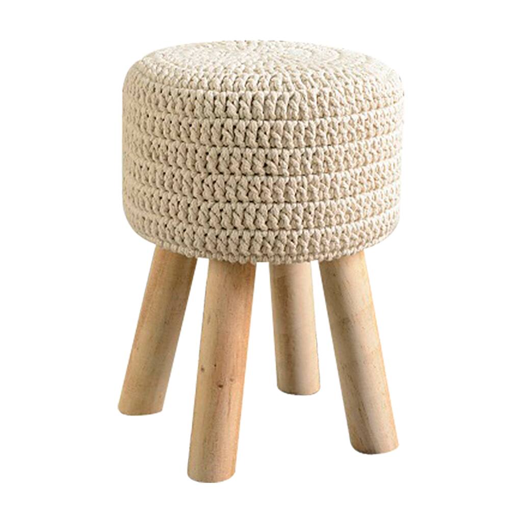 ACME Amelia 15" Stool in Natural and Beige