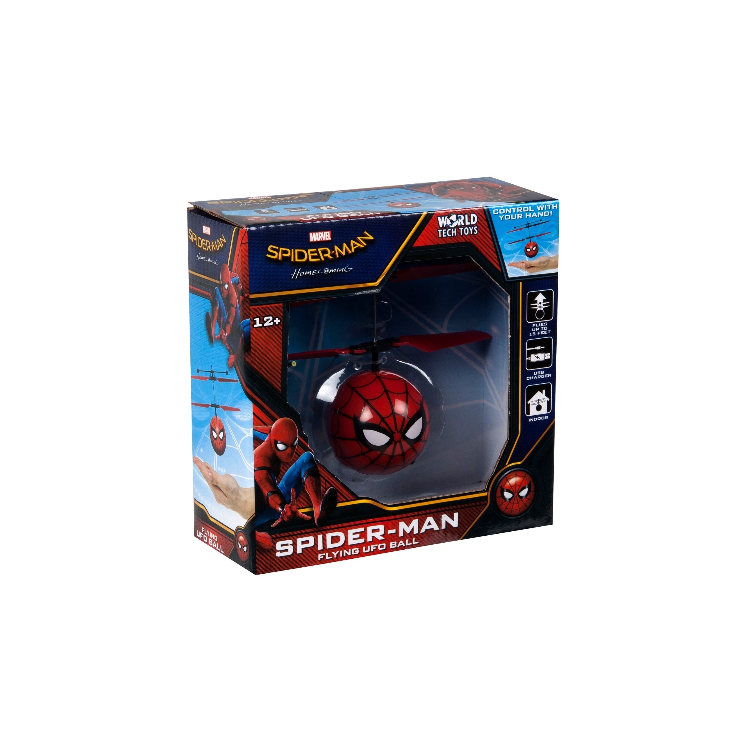 spiderman flying ufo ball