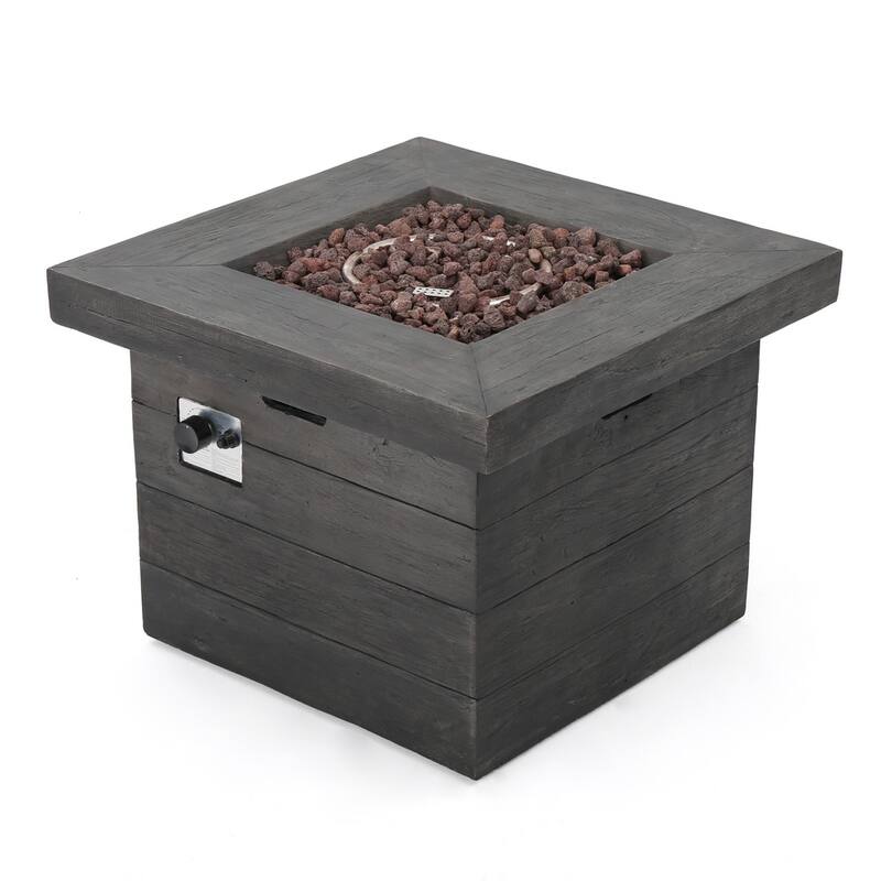 Antibes Outdoor 5-piece Wicker Club Chair Set with Square Firepit by Christopher Knight Home