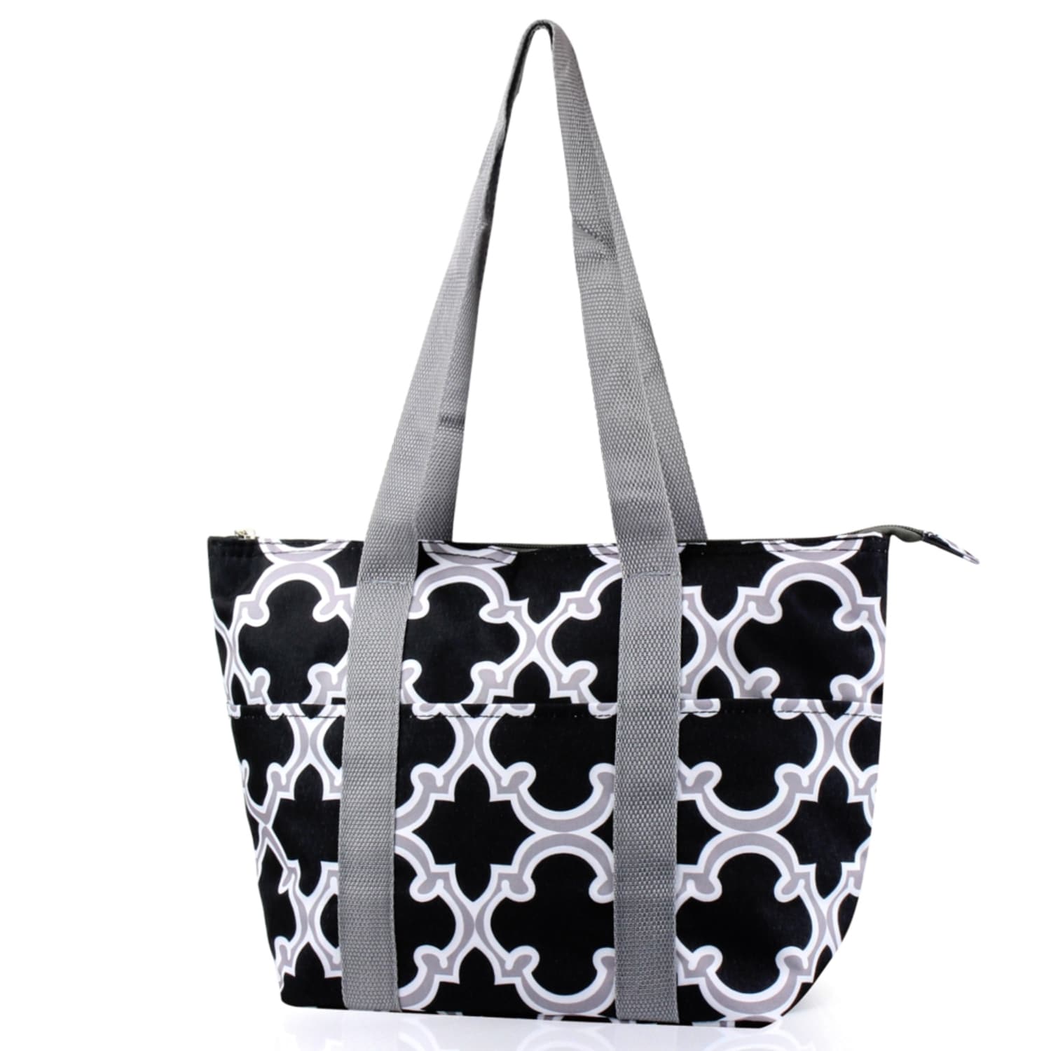 black lunch tote bag