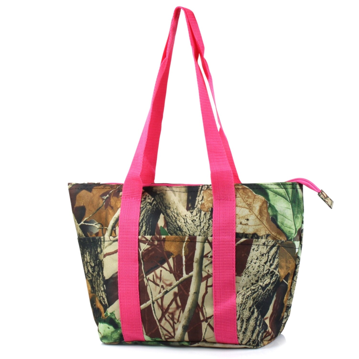 pink camo tote bag